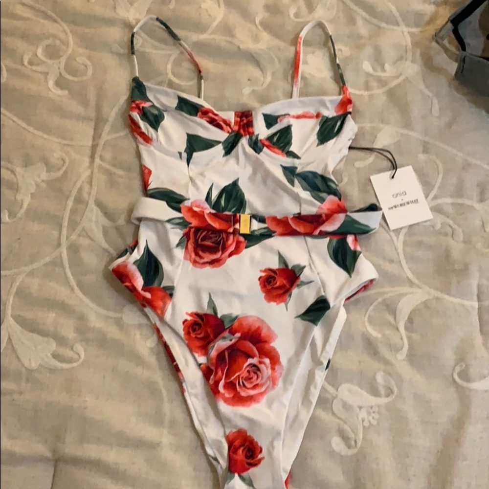 NEW Rose Patterned Onia x WeWoreWhat one piece